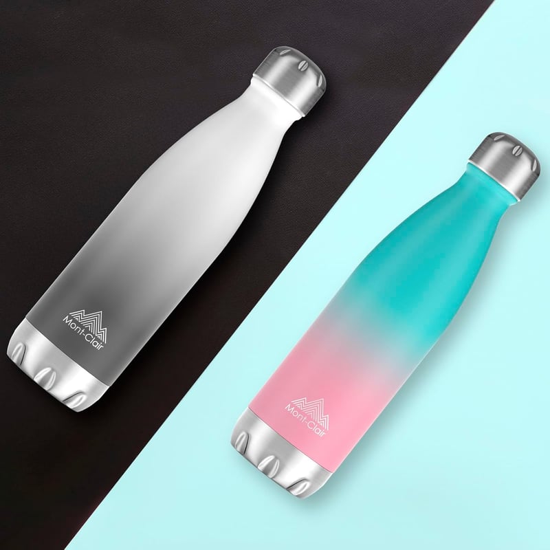 Mont-Clair Rozsdamentes Acél Termosz 750ml - Dupla Falú Hőszigetelés - 24 Óra Hideg, 12 Óra Meleg - Szivárgásmentes BPA-mentes Kulacs - Fehé