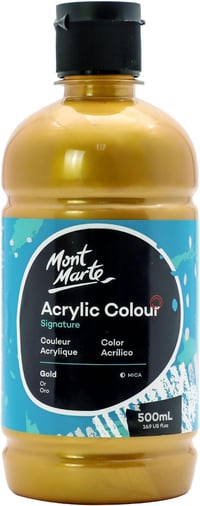 Mont Marte Akrilfesték Arany 500ml - Fényes, Tartós Szín Festéshez 1