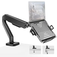 monTEK 2 v 1 držiak na notebook a monitor pre 18-palcové notebooky a 32-palcové monitory s upevnením na stôl 1