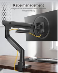 Hliníkový držiak na monitor monTEK pre 17 – 57-palcové ultraširokouhlé obrazovky do 27 kg, USB 3.0 A/C, pneumatický zdvih, max. VESA 100x100, biely 6