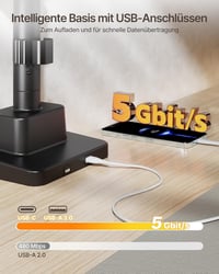 Suport monitor de birou monTEK pentru două ecrane cu port USB, negru 7