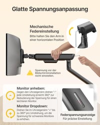 Držiak na dva monitory monTEK, pre 17-35 palcové obrazovky, s USB portom, stolové rameno na monitor 3