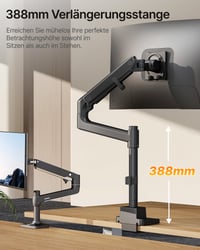 monTEK Heavy Duty držiak na monitor s vysokým stĺpikom a USB portom pre monitory s uhlopriečkou 17-57 palcov 4
