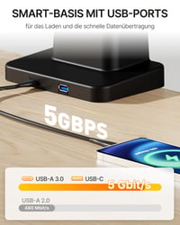 monTEK Heavy Duty držiak na monitor s vysokým stĺpikom a USB portom pre monitory s uhlopriečkou 17-57 palcov 7