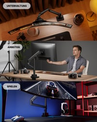monTEK Heavy Duty držiak na monitor s vysokým stĺpikom a USB portom pre monitory s uhlopriečkou 17-57 palcov 9