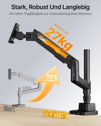 monTEK Heavy Duty držiak na monitor s vysokým stĺpikom a USB portom pre monitory s uhlopriečkou 17-57 palcov 3