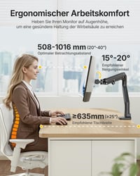monTEK držiak na monitor Heavy Duty s USB, pre monitory s uhlopriečkou 17 – 57 palcov, s nosnosťou do 27 kg 3
