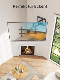 Suport de perete pentru TV, cu braț lung, monTEK, pentru ecrane de 43-80 inch, sarcină maximă 50 kg, rotire 180°, înclinare, compatibil VESA 600x400 mm 8