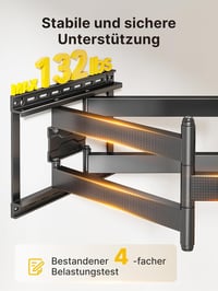 Suport de perete pentru televizor monTEK cu braț lung, 43-90 inch, extensie 1080 mm, înclinabil și pivotant, complet articulat, VESA 800x400 6