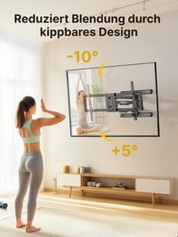 Suport TV de perete monTEK HW1242BK complet mobil, pentru ecrane de 43-95 inchi, până la 60 kg, pivotant, înclinabil, braț dublu, negru, VESA 800 x 400 mm 2
