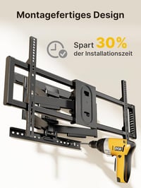 Suport TV de perete monTEK HW1242BK complet mobil, pentru ecrane de 43-95 inchi, până la 60 kg, pivotant, înclinabil, braț dublu, negru, VESA 800 x 400 mm 7