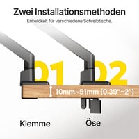 monTEK MA1007BK HeavyDuty držiak na monitor pre 17-45 palcové ultrawide monitory, 1-16 kg, VESA 75/100, sklopný, otočný, čierny 8