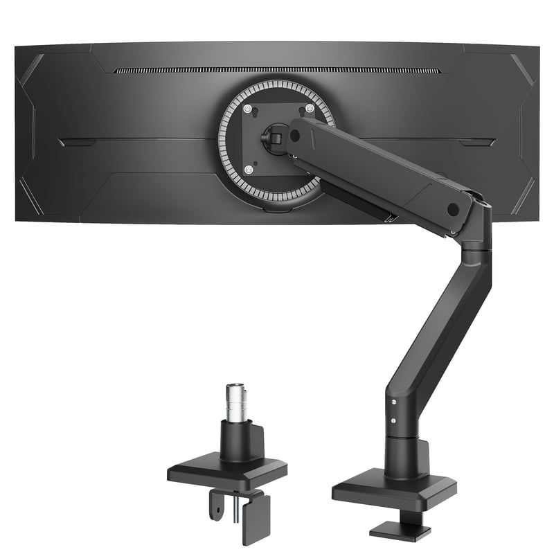 monTEK MA1007BK HeavyDuty držiak na monitor pre 17-45 palcové ultrawide monitory, 1-16 kg, VESA 75/100, sklopný, otočný, čierny