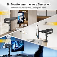Držiak na monitor monTEK pre obrazovky s uhlopriečkou 17-45 palcov, nosnosť 16 kg, robustný stĺpový stolový držiak na monitor 7