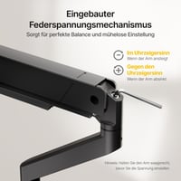 monTEK MA1007BK HeavyDuty držiak na monitor pre 17-45 palcové ultrawide monitory, 1-16 kg, VESA 75/100, sklopný, otočný, čierny 7