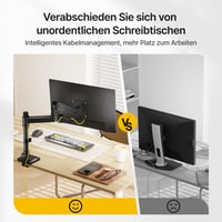 Držiak na monitor monTEK pre obrazovky s uhlopriečkou 17-45 palcov, nosnosť 16 kg, robustný stĺpový stolový držiak na monitor 3