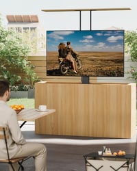 Suport motorizat pentru televizor monTEK pentru televizoare de 37-65 inchi cu consolă, Tuya, telecomandă radio, control vocal, înălțime reglabilă, 60 kg, VESA 600x400 9