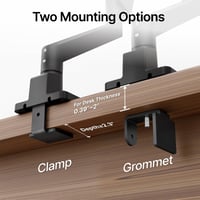 monTEK Egykaros Monitor Tartó Kar Max 45 Colos Ultrawide Képernyőkhöz, 16 kg Teherbírás, USB Nélkül, Fekete 8