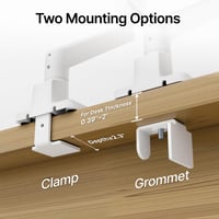monTEK Egyes Monitor Kar Max 45 Colos Ultrawide Képernyőkhöz, 16 kg Teherbírás, USB Nélkül, Fehér 7