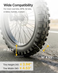 monTEK Forgó Kerékpár Fali Tartó Kövér Gumihoz, Max 4,5" Gumiszélesség, 4 db-os Csomag 7