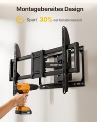 Nástenný držiak na TV monTEK pre televízory s uhlopriečkou 37-84 palcov, nosnosť 50 kg, max. VESA 600x400 mm 9