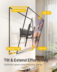 Suport TV de perete monTEK Ultra Slim cu braț dublu, 50-100 inch, 85 kg, înclinabil, rotativ, extensibil, pentru ecrane plate și curbate, VESA 800x600 4