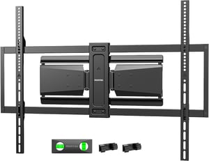 Suport TV de perete monTEK Ultra Slim cu braț dublu, 50-100 inch, 85 kg, înclinabil, rotativ, extensibil, pentru ecrane plate și curbate, VESA 800x600
