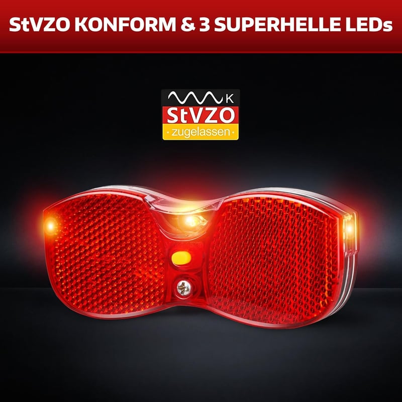 MONTOP Intelligens Kerékpárlámpa Szett USB-C StVZO Féklámpa Állólámpa