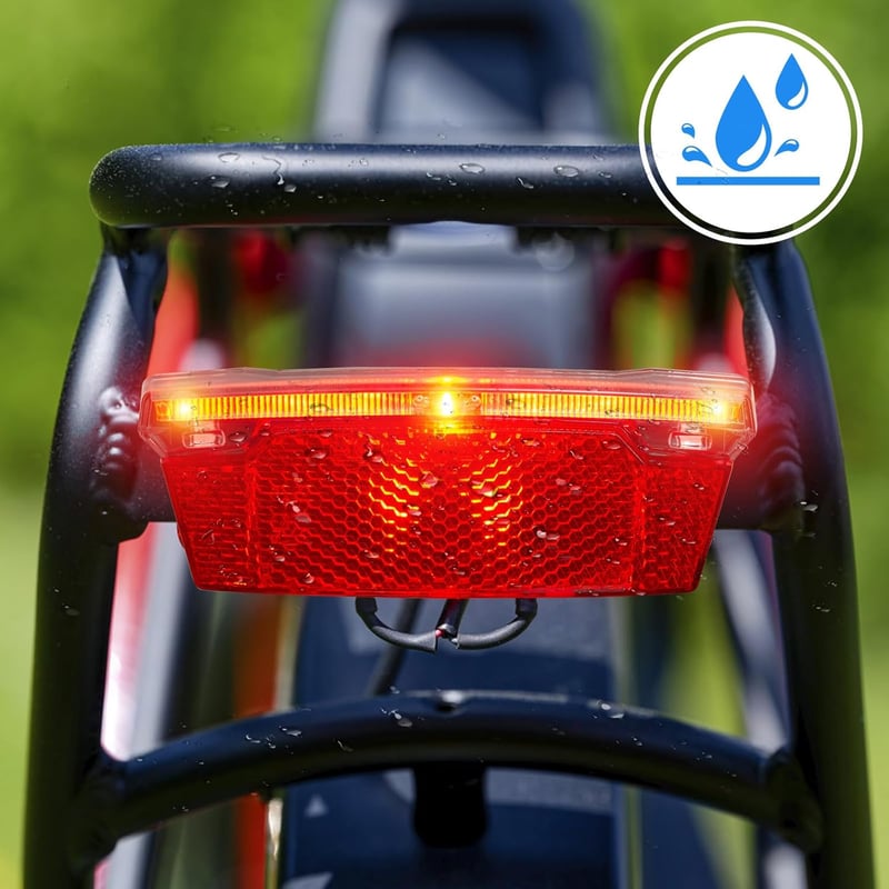 MONTOP LED kerékpár hátsó lámpa dinamós reflektor StVZO tanúsított