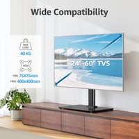 MOUNTUP Univerzális TV Állvány 24-60 Colos Televízióhoz, Max. 40 kg Teherbírás, EU1335 Asztali TV Talp 2