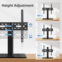 MOUNTUP Univerzális TV Állvány 24-60 Colos Televízióhoz, Max. 40 kg Teherbírás, EU1335 Asztali TV Talp 3