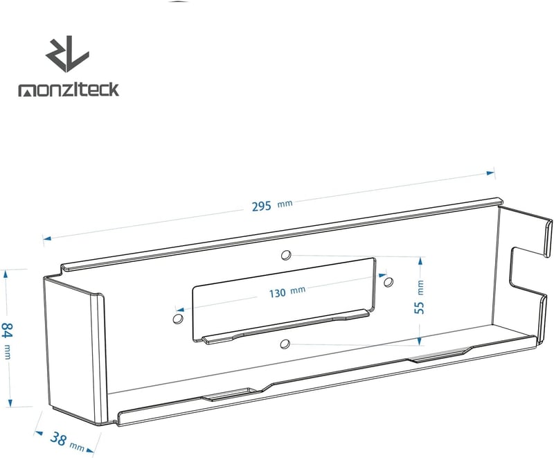 Monzlteck PS4 Fali Tartó Eredeti Modellhez - TV Mögé Szerelhető Helytakarékos