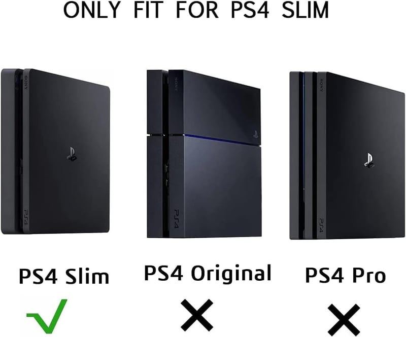 Monzlteck PS4 Slim Fali Tartó, Konzol Állvány TV Mögé vagy Mellé, Tárolás és Szervezés