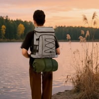 MOOCY Kompresný vak 24 l - Organizér na spací vak zelený, kempovanie, turistika, cestovanie s batohom 7
