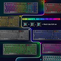 MOOJAY RGB Háttérvilágítású Vezeték Nélküli Billentyűzet és Egér Szett - Újratölthető 2.4G Gamer Kombó Ergonomikus Kialakítással PC/Laptop/W 3