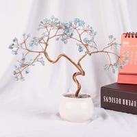 mookaitedecor Akvamarin Pénzfa Kristály 8-9,5 cm Kerámia Alappal - Feng Shui Bonsai Dekoráció Otthonra és Irodába

AI: I've created a Hungar 2
