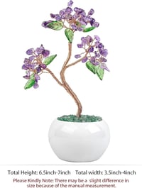 mookaitedecor Ametiszt Pénzfa Kristály Bonsai 16 cm - Feng Shui Szerencsehozó Dekoráció Kerámia Alappal Otthonra, Irodába

AI: I've created  4