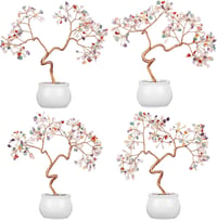 mookaitedecor Kristály Pénzfa Kerámia Alappal - 20-24 cm Feng Shui Bonsai Dekoráció Vegyes Féldrágakövekkel Otthonra, Irodába

AI: I've crea 4
