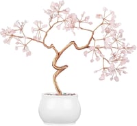 mookaitedecor Rózsakvarc Pénzfa Kristály Bonsai 8-9,5 cm Kerámia Alappal - Feng Shui Szerencsehozó Dekoráció Otthonra és Irodába

AI: I've c 1