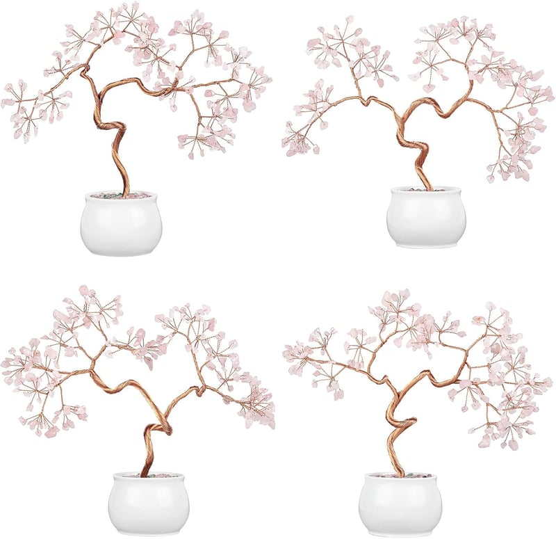 mookaitedecor Rózsakvarc Pénzfa Kristály Bonsai 8-9,5 cm Kerámia Alappal - Feng Shui Szerencsehozó Dekoráció Otthonra és Irodába

AI: I've c