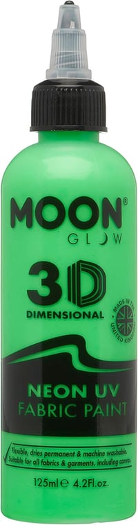 Moon Glow Neon UV 3D Textil Festék Intenzív Zöld 125ml 1