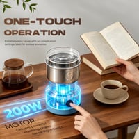 Multifunkčný elektrický mlynček na obilie Moongiantgo 200W 14500 ot./min, 300 ml, nehrdzavejúca oceľ, na mletie korenín, kávy, byliniek, modrý 4