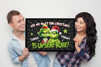 MoonWorks Grinch Személyre szabható Lábtörlő Fekete 60x60 cm Mosható 4
