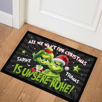 MoonWorks Grinch Személyre szabható Lábtörlő Fekete 60x60 cm Mosható 2