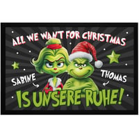 MoonWorks Grinch personalizovateľná rohožka, umývateľná - čierna - 40x60 cm 1