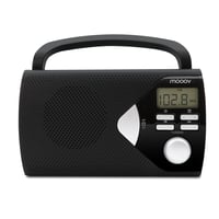 Prenosné FM/AM rádio Mooov 477205 s digitálnym displejom, budíkom, časovačom a reproduktorom, napájanie zo siete alebo na batérie, čierne 2