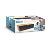 MOOOV 477380 bežični Bluetooth mikro Hi-Fi sustav s CD playerom, FM radiom i daljinskim upravljačem, smeđi vintage stereo zvučnik s efektom drva 9