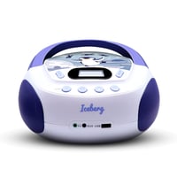 CD MP3 player pentru copii MOOOV Iceberg 477179 cu port USB, intrare AUX și ieșire pentru căști, portabil, violet-alb 2