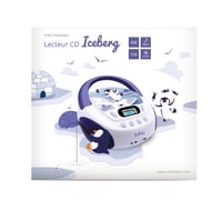 CD MP3 player pentru copii MOOOV Iceberg 477179 cu port USB, intrare AUX și ieșire pentru căști, portabil, violet-alb 8