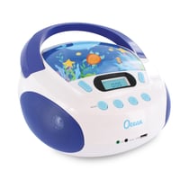 Mooov Ocean 477170 CD player portabil pentru copii - USB, AUX-IN, difuzor - albastru/alb 1